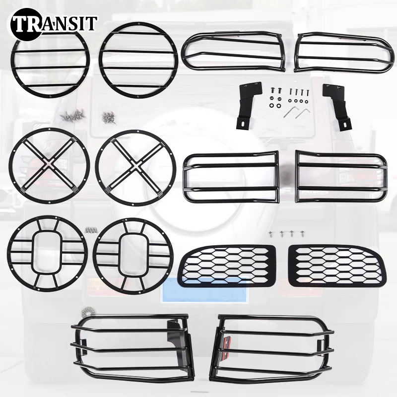 

For Toyota FJ Cruiser 2007-2021 Stainless Car Front Fog Lamp Turn Signal Lamp Tail Lamp Protective Cover Car Accessories