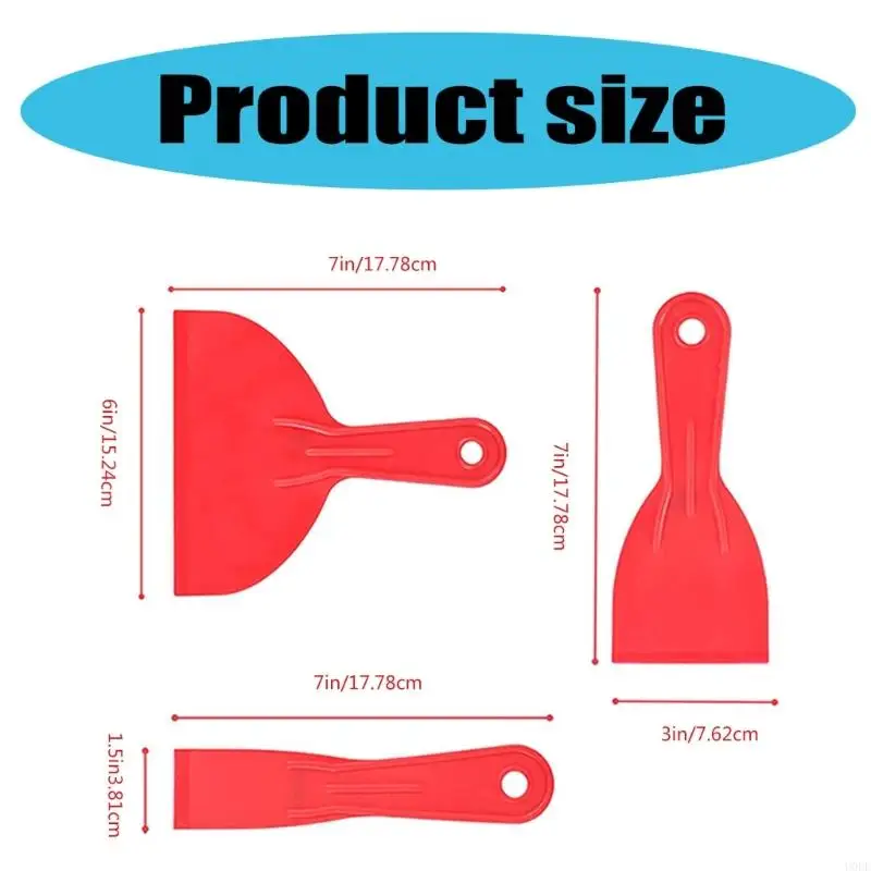 Pack U0DF 3 plástico Pasty Rasper Set adecuado para calcomanías papel pared Spackling Texture Creation Proyecto