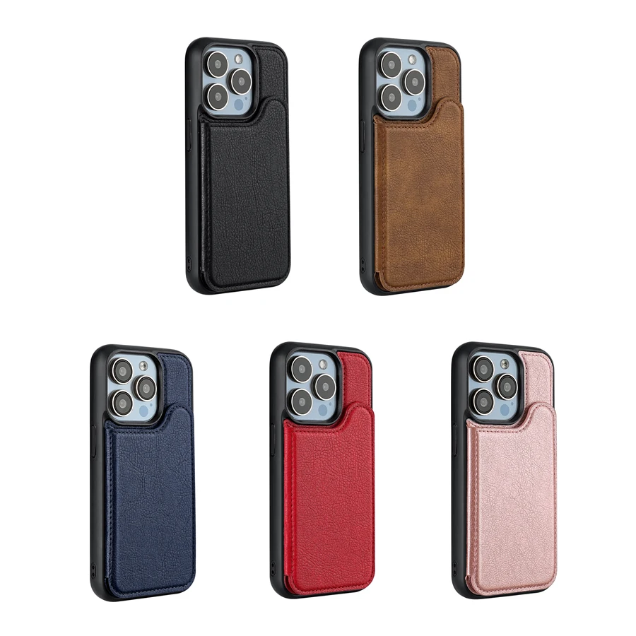 

Кожаный чехол для телефона Business Folio для iPhone 16 Plus 16e 15 14 13 12 Pro Max 11 с карманом для карт Samsung S25 S24 S23 Ultra