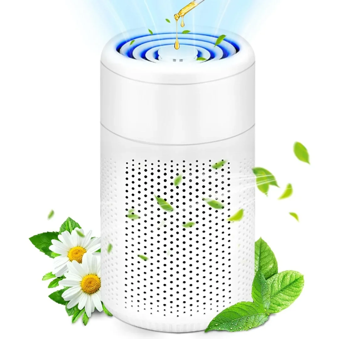 

Air Purifiers for Bedroom Home - Portable Mute Small Air Cleaner, Suitable for Car, Bedroom, Office, Desktop Pet Room, Purifier
