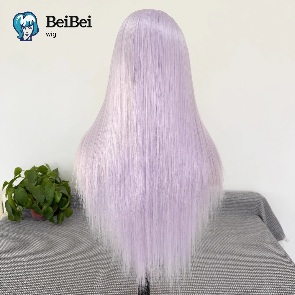 light Purple Wig for Women 26 Inch Long Straight 13*4 Lace Front Wigs Nature High Quality Synthetic Lace Wig for Cosplay pelucas