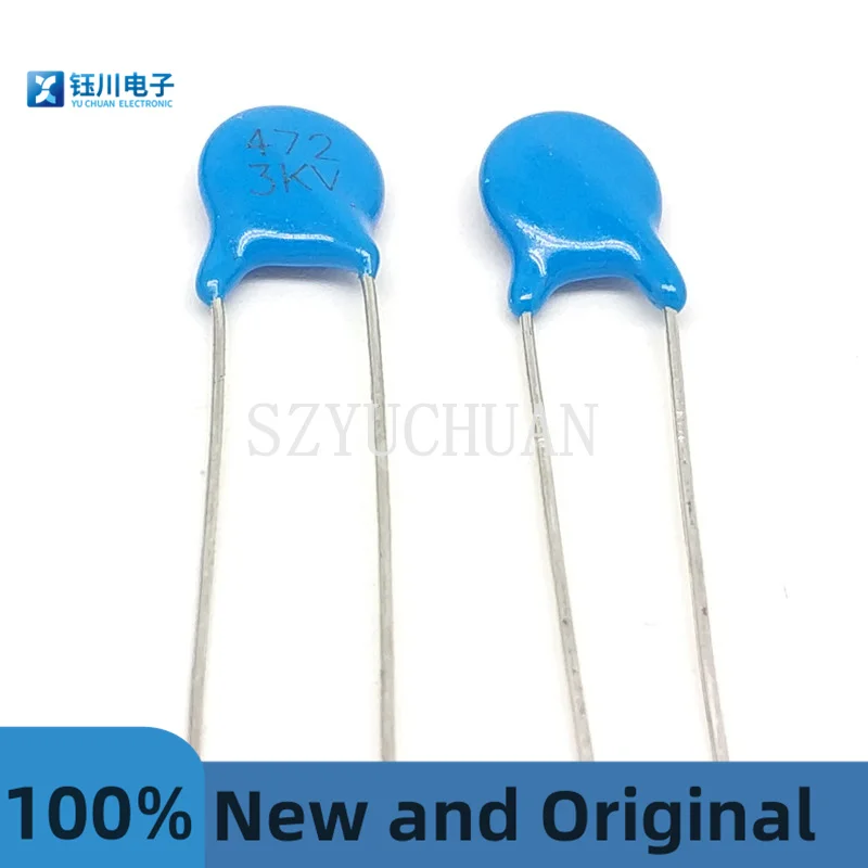 (1000Pcs) 472 3Kv High Voltage Ceramic Capacitor 3000V 4.7Nf Direct Plug Capacitor for Welding Machines