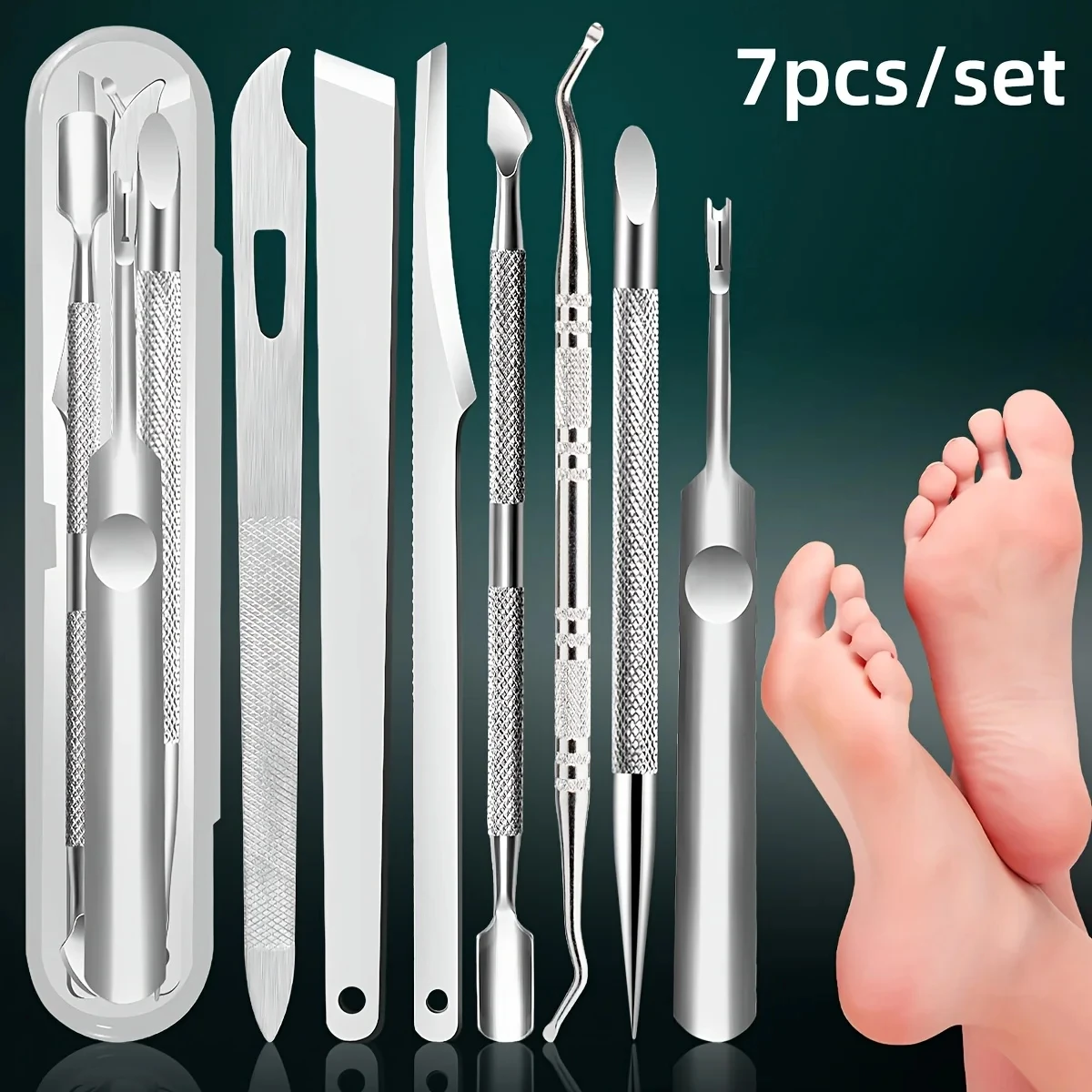 3/5/6/7pcs Stainless Steel Precision Nail Care Kit Cuticle Remover Trimmer Set Includes Nail File Cleaner Perfect Gift for Women