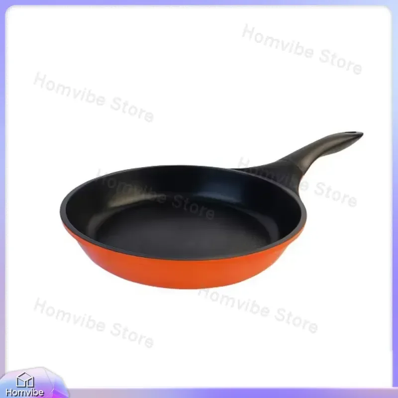 Ceramic Coated Non Stick Frying Pan Stainless Steel Flat Bottom Cookware for Gas Induction Stoves 1-2L with Heat