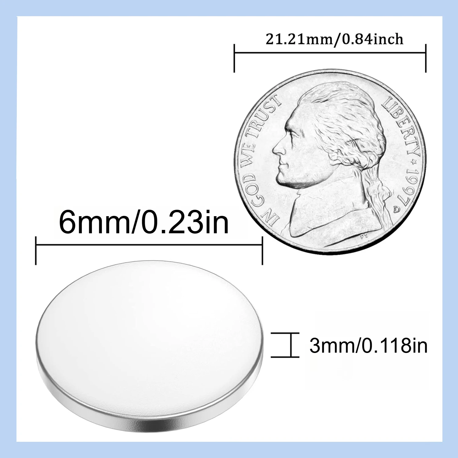 6x3/8x3mm - circular strong magnet, suitable for refrigerator stickers, handicrafts, Halloween DIY, tool storage and note fixing image 2