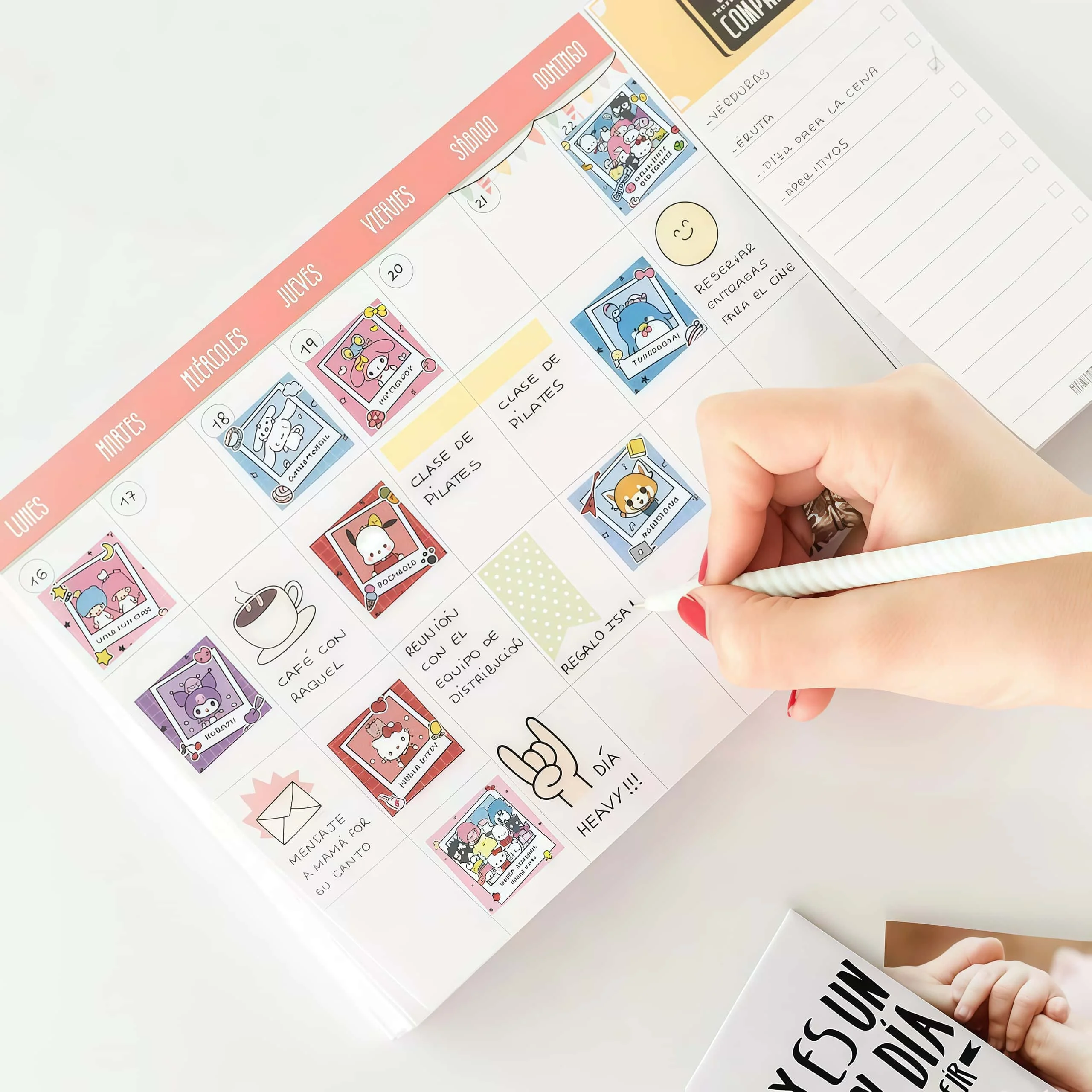 500Pcs Sanrio Polaroid-Style Cute Character Sticker Roll, Mu