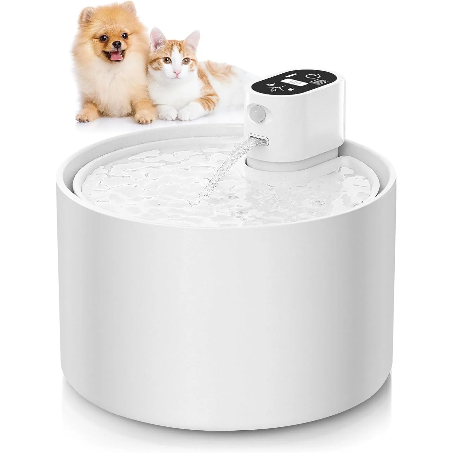 

2.5L Wireless Stainless Steel Cat Water Fountain Auto Sensor Drinking Fountain For Cat Dog Pet Water Dispenser Accessories