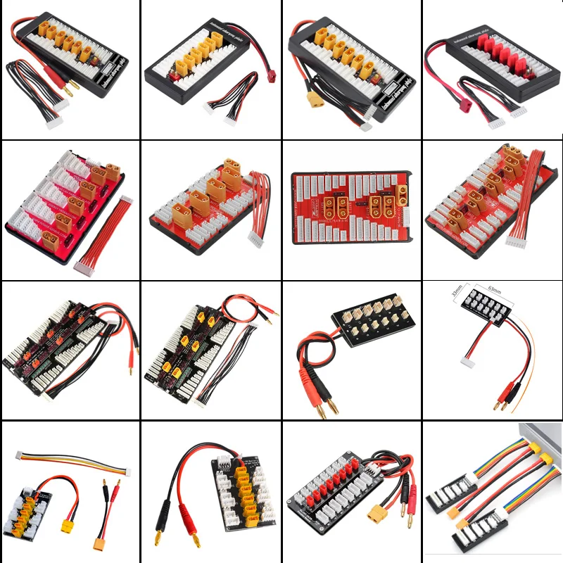 High Quality Rc 2-6S 2-8S T / XT60 XT90 XT30 /JST Lipo Battery Parallel Charging Board for Imax B6 B6AC B8 Quick Charge Models