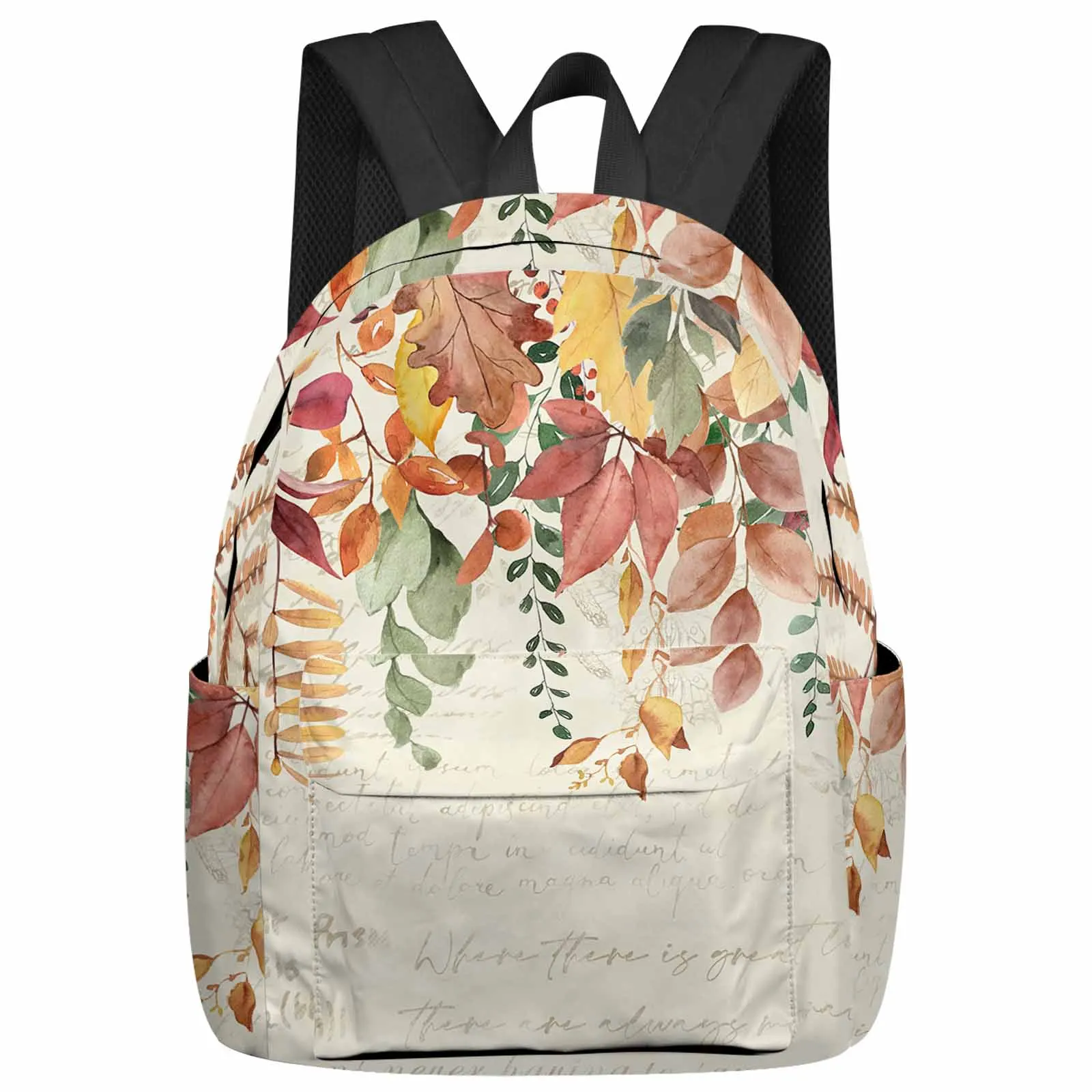 

Thanksgiving Autumn Eucalyptus Backpacks Teenagers Student School Bags Laptop Custom Backpack Men Women Travel