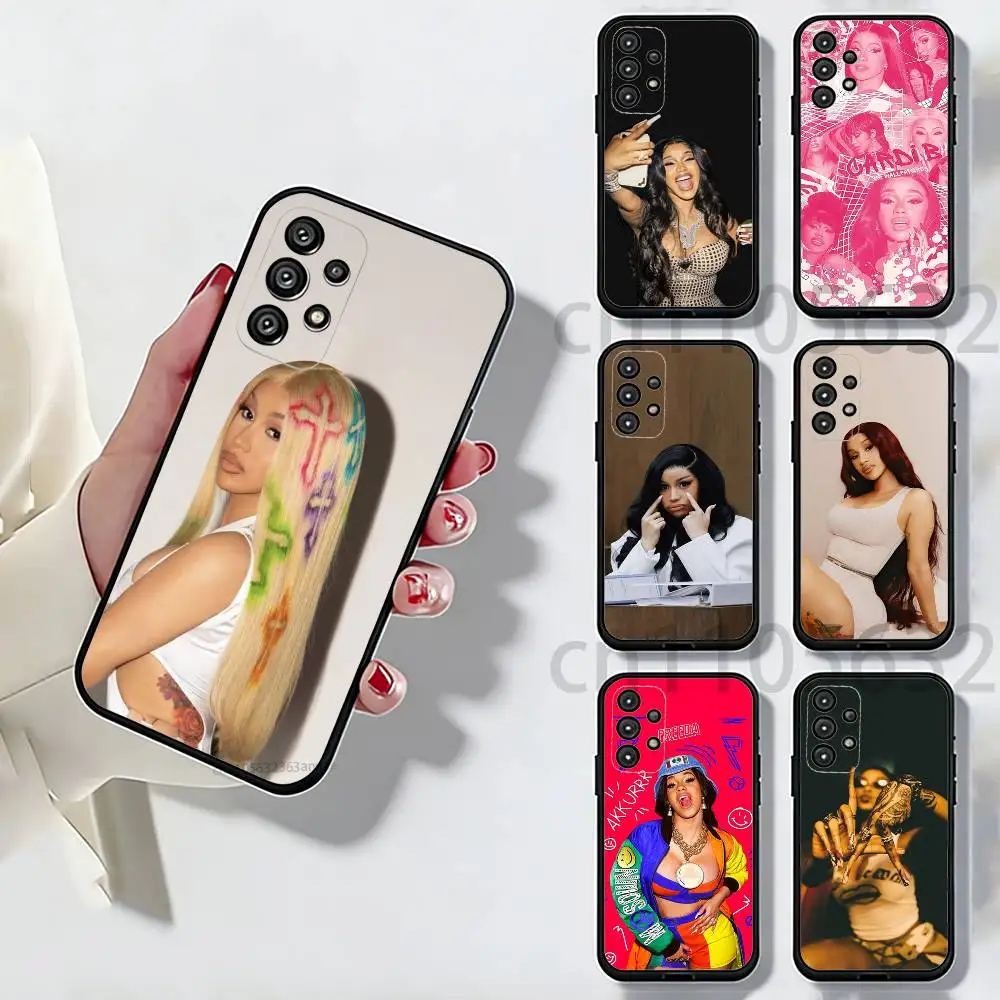 

Cardi B Phone Case For Samsung Galaxy A13,21s,22,31,32,52,53,71,80,A91 Soft Black Shell