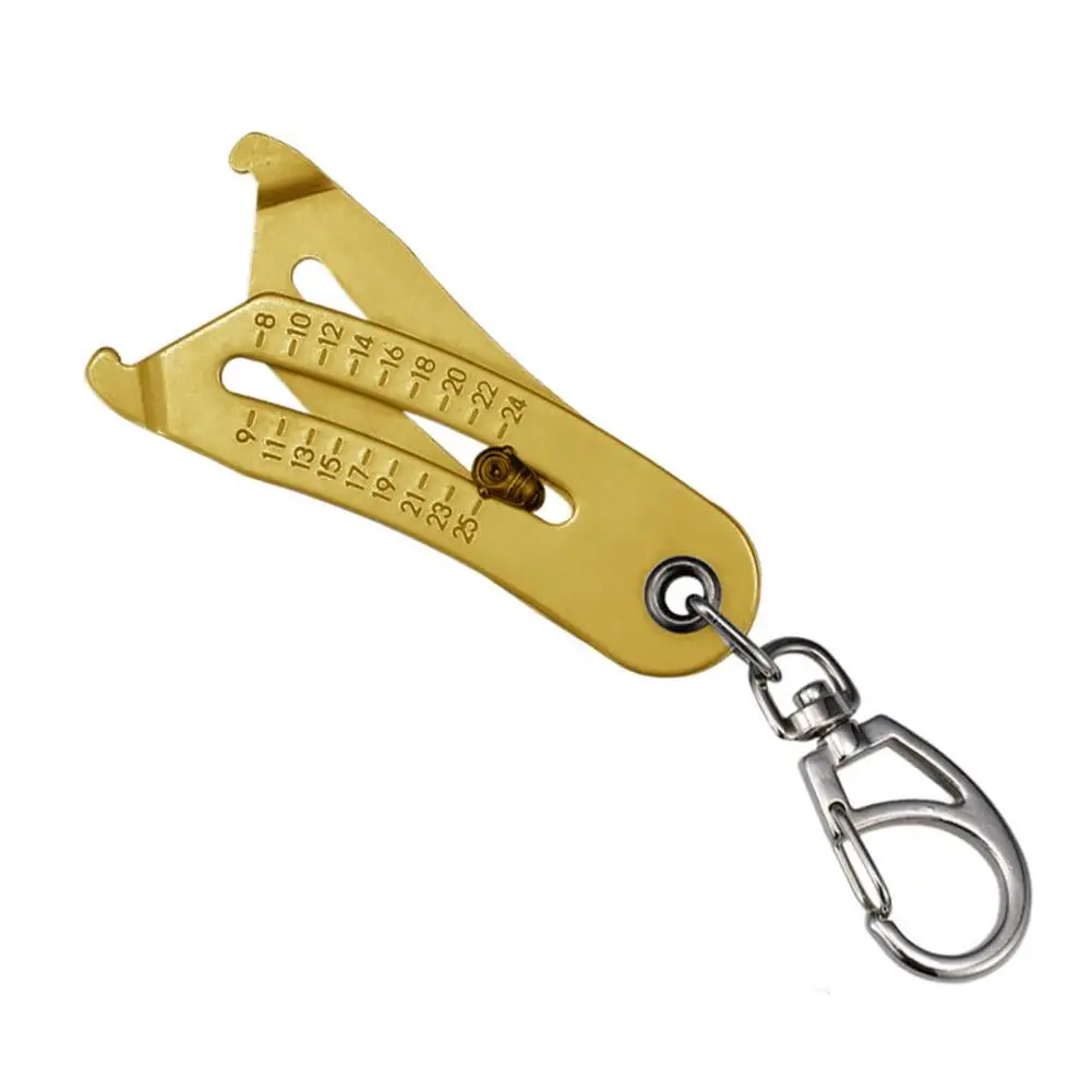 Portable Thread Size Checker Keychain Pendant Metal Bolt And Nut Thread Checker Dual Scale Inch Metric Thread Size Identifier