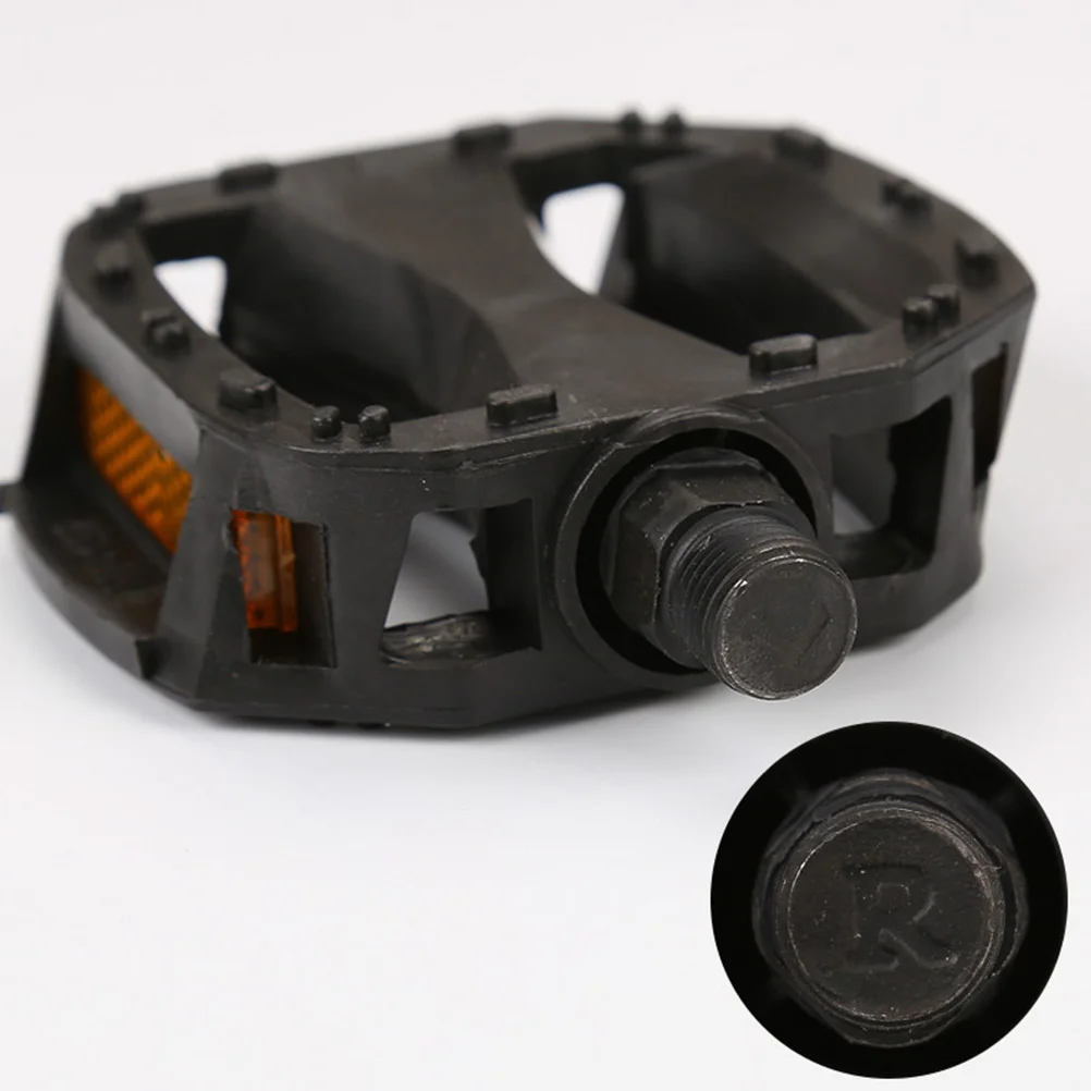 

3Pair Bicycle Pedals High Abrasion Resistance Plastic Treadle Smooth Efficient Pedaling for Mountain Road Bikes 12Mm Black