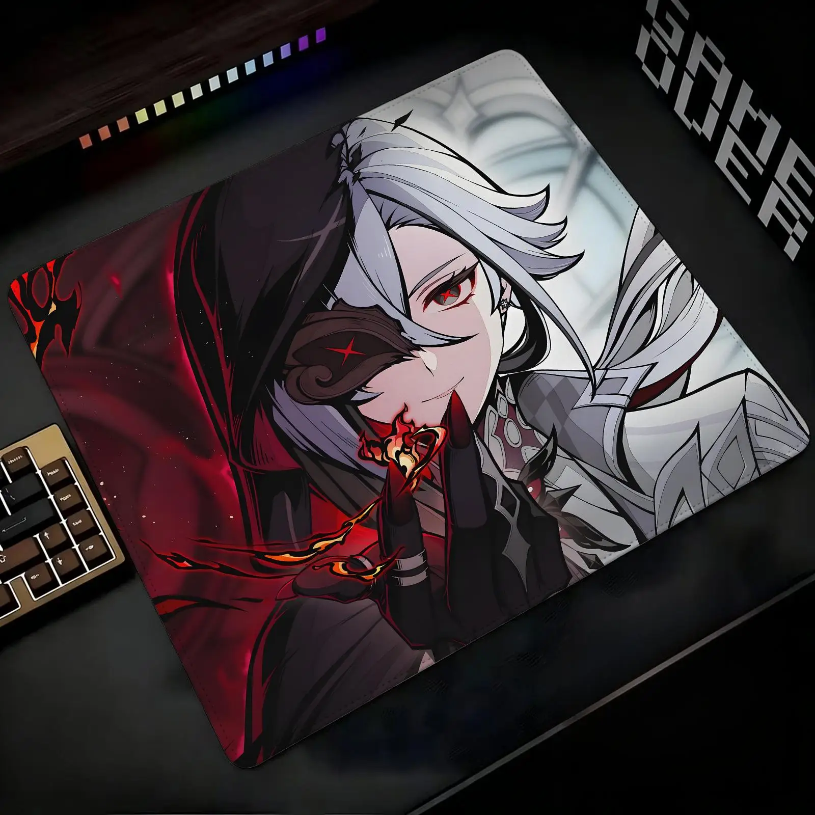 Regular gaming mouse pad Office mouse pad Laptop desk mat Stitched edge S/M/L size mouse pad  Genshin Impact Arlecchino