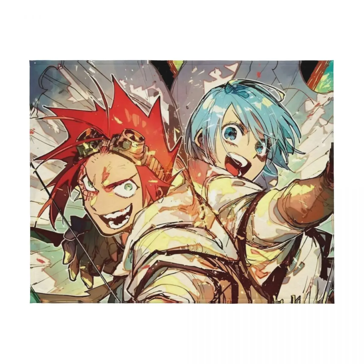 Sabikui Bisco - بطانية رمي اللوحة أريكة عملاقة مانغا الصيف للبطانيات الرقيقة للأريكة #2