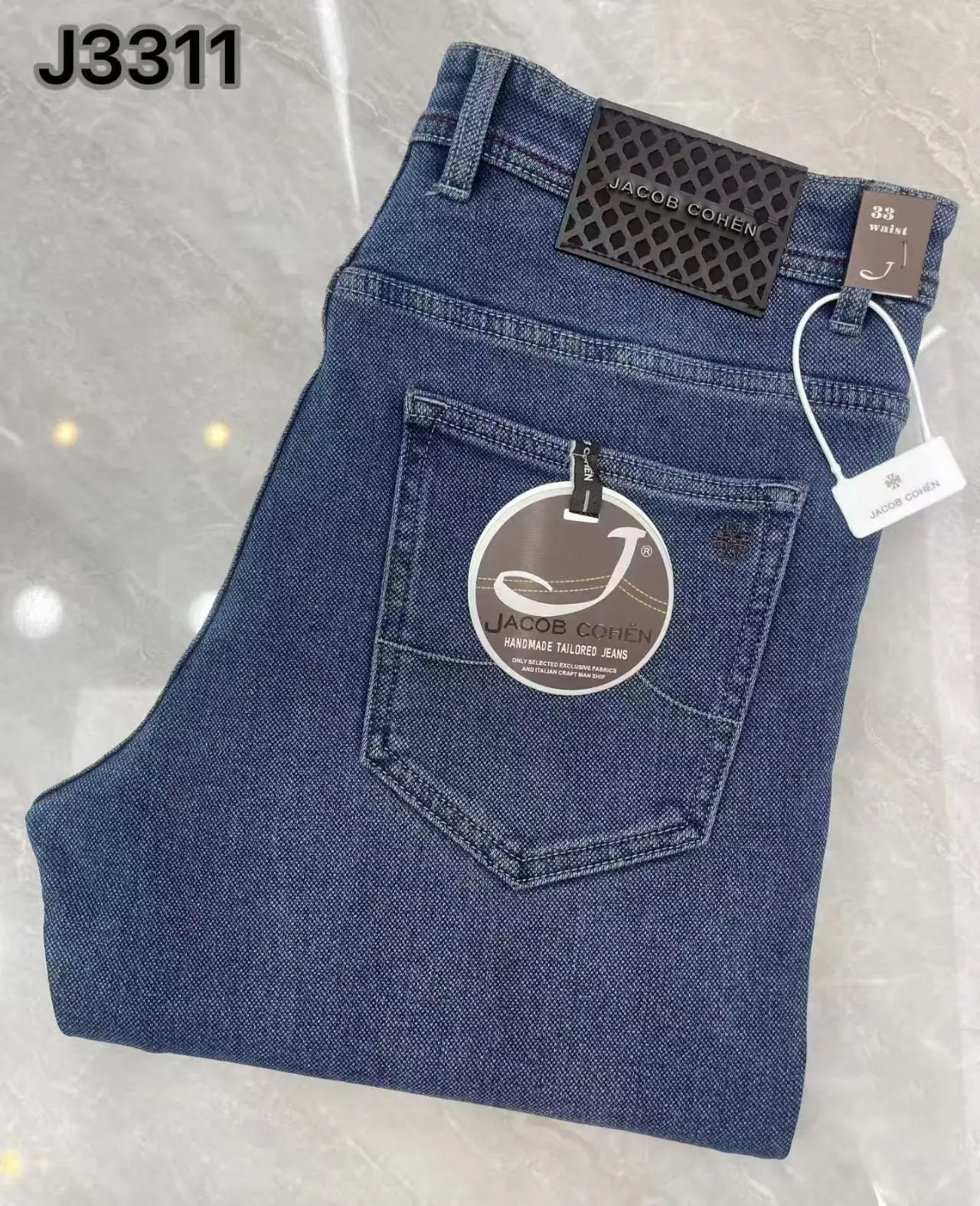 BLLIYOSS 2026 FW New Light Luxury Classic Casual Pants Jeans Men Fashion Straight Leg pants Old Money Style Embroidery size30-42