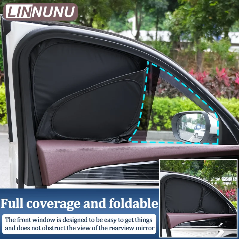 LINNUNU Car Windshield Folding Sunshade Cover Sun Shade Visor Anti-UV Curtain Accessories Fitfor Geely Monjaro Manjaro Xingyue L