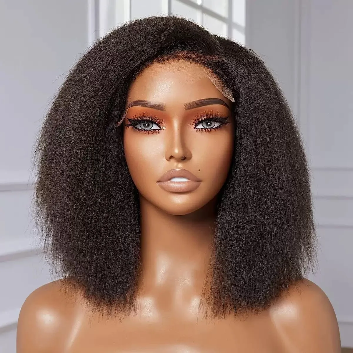 Realistic hair line design, hot rolled element wig wave head, not easy to lose hair, durable
