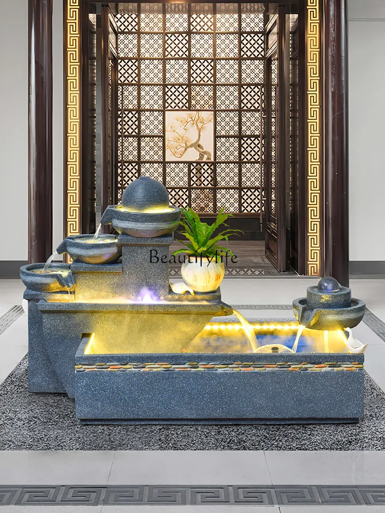 Chinese Style Water Fountain Indoor Landscape Decoration Garden Rockery Fish Pond Decoration