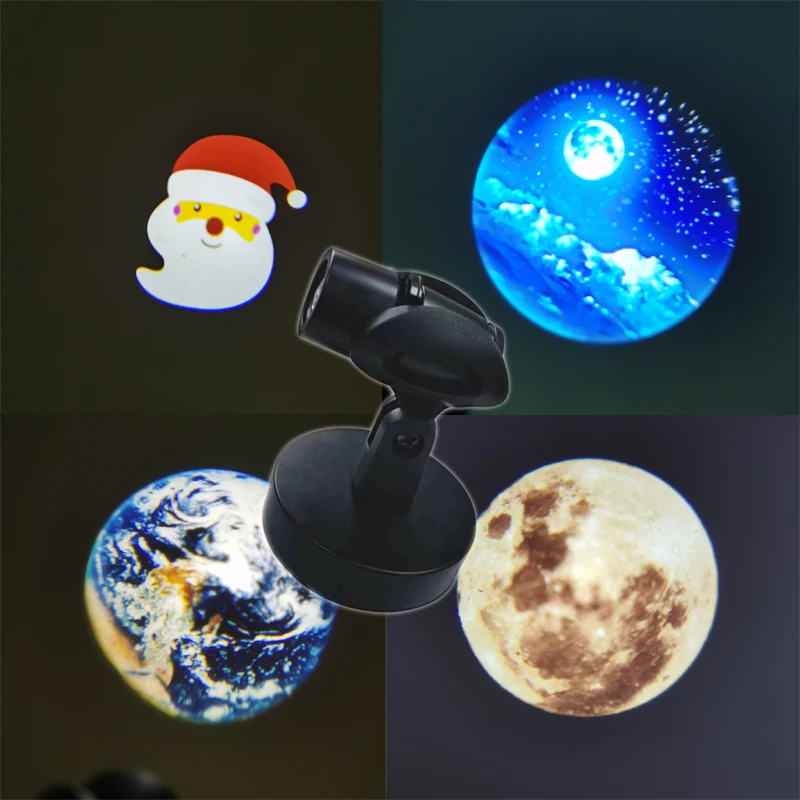 

Ins Moon Christmas Light Projection Lamp Background Projector Night Wall Lights Description Disco Light