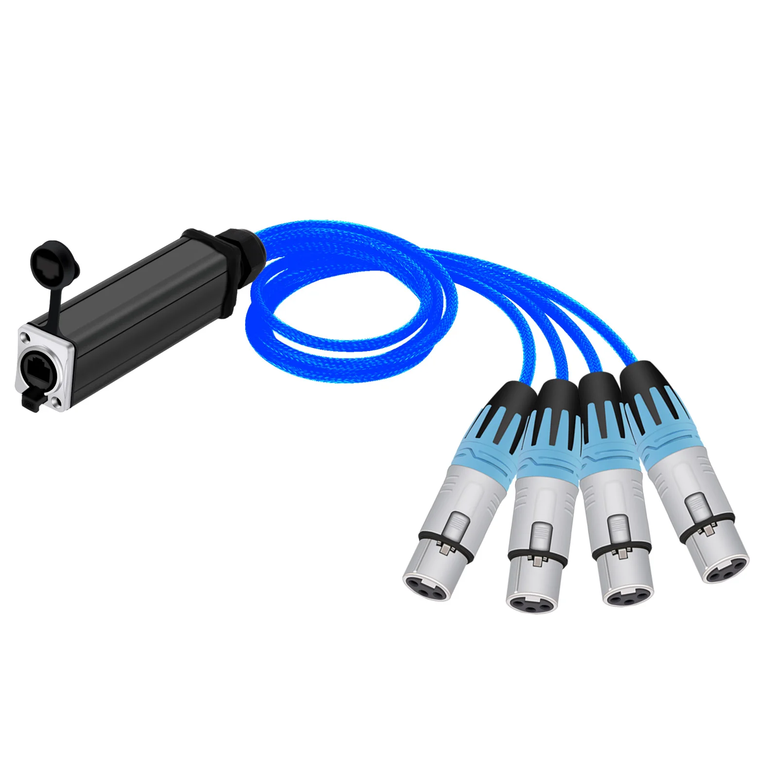 New Design Network Converter RJ45 CAT5 Female to 4 Channel 3Pins XLR Male/Female Connector Audio Cable Adaptor Signal Extender