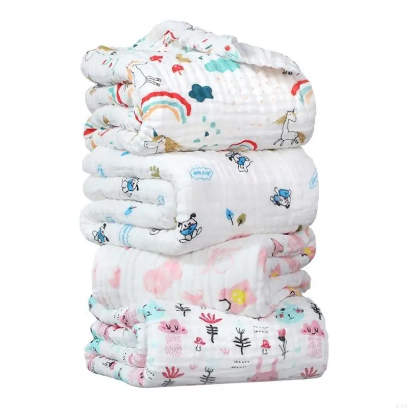 e06f 110x110cm استلام الطفل بطانية 6 طبقات القطن النقي القطن لفائف حديثي الولادة لحاف الأطفال المولود المولد غفوة بطانية الفراش