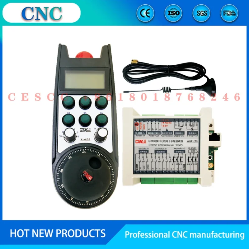 

Wireless electronic handwheel for Siemens CNC system Real-time coordinate display Support PLC: S7-200/300/1200