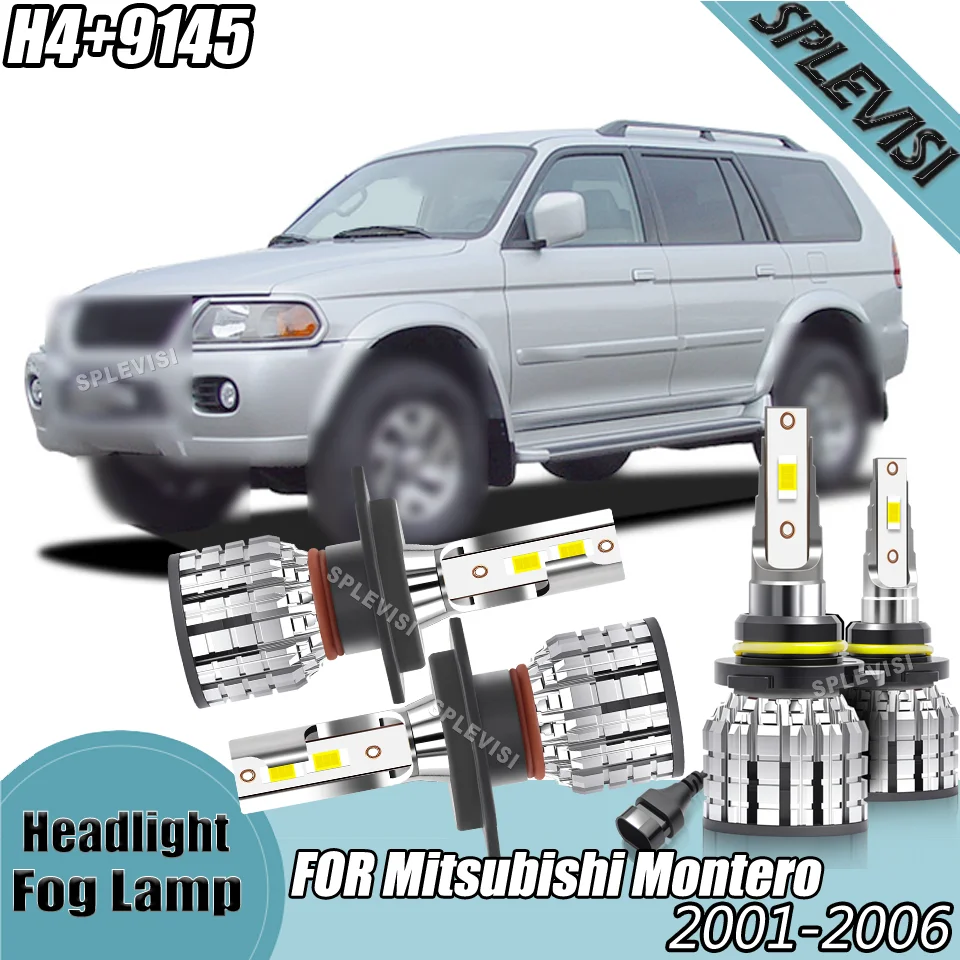 

9003/H4 9145/H10 Автомобильные фары с прозрачным узором луча, светодиодные фары, комплект противотуманных фар для Mitsubishi Montero 2001 2002 2003 2004 2005 2006