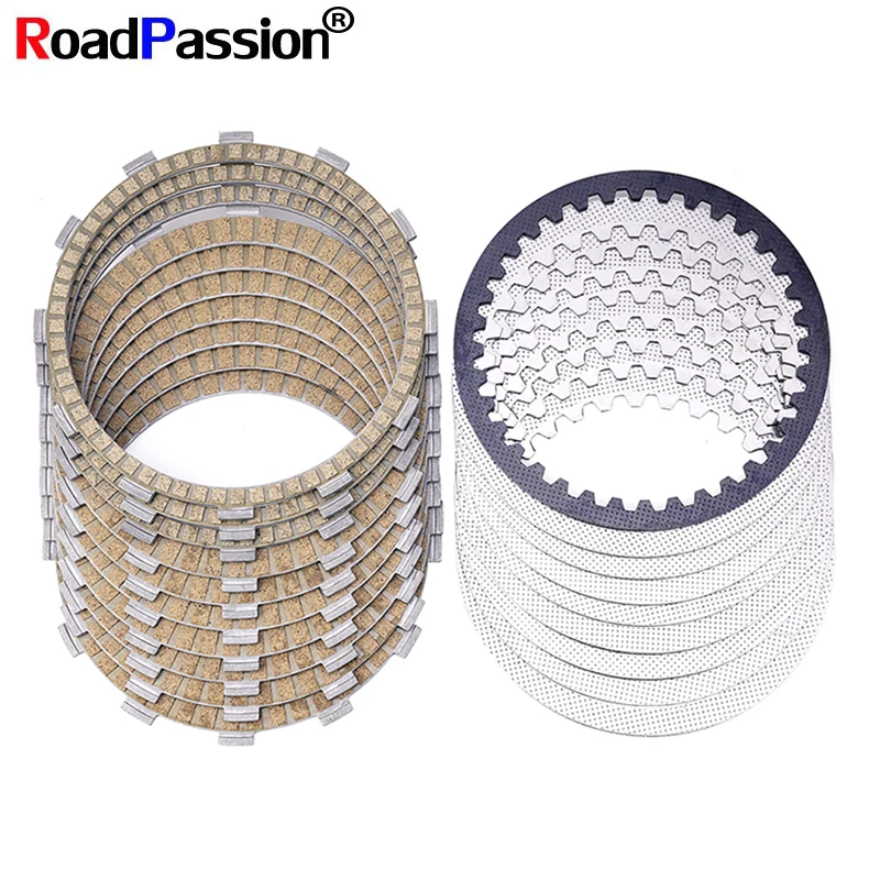 Road Passion Motorcycle Parts Clutch Plate & Steel Friction Disc Kit For Harley Electra Glide FLHFB FLHTP FLHT FLHTCU FLTRX FLHP