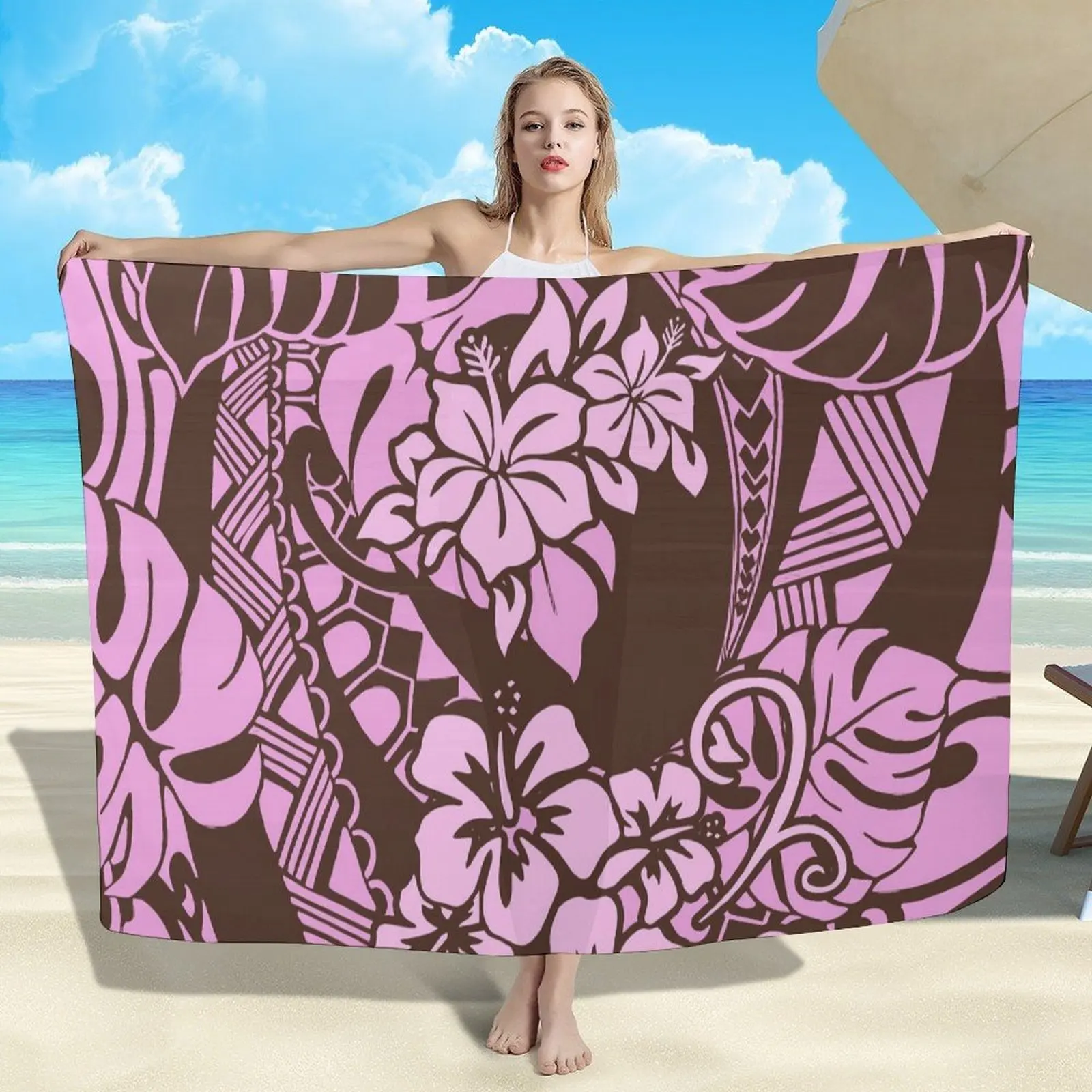 

Customized Pattern Summer Polynesian Women'S Retro Casual Beach Wrap Skirt Women Can Purchase Wrap Skirts In Bulk