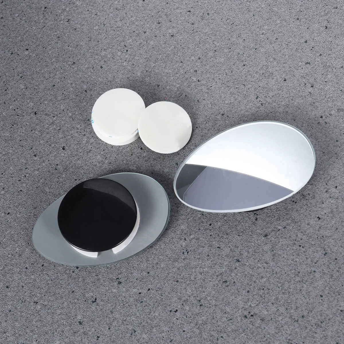 

Pair of Egg Shape Blind Spot Mirrors 360 Degree Rotate Sway Adjustable Frameless Convex Wide Angle Rear View Car Lens for Suv