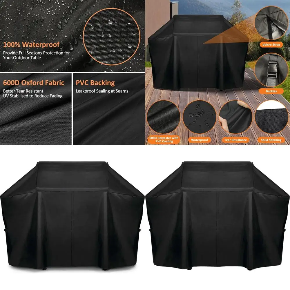 

Heavy-Duty 600D Waterproof Grill Cover for Prestige PRO 500 and 500 Models, Velcro Closure and Adjustable Buckled Straps