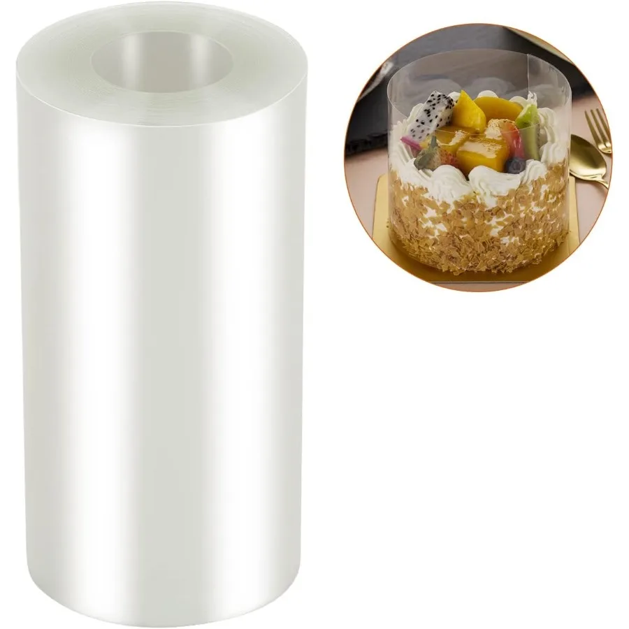 

Cake Collars 4 x 394inch 5.9 mil thick Transparent Acetate Sheets Rolls for Baking Surrounding Edge Decorating