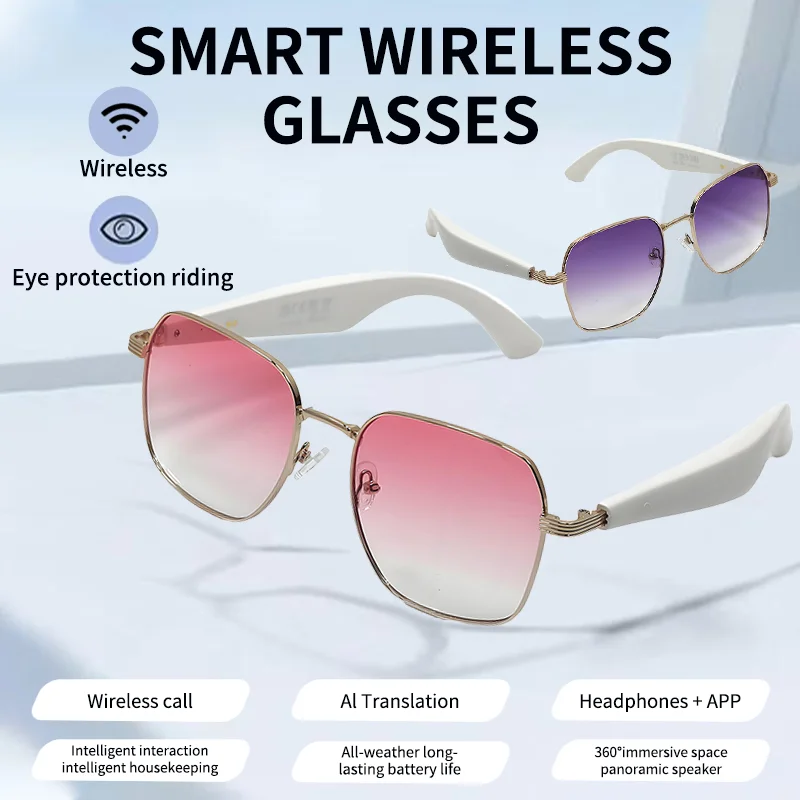 

Умные солнцезащитные очки LIGE, интеллектуальный перевод с искусственным интеллектом, Bluetooth-наушники для вызова, спортивные очки на открытом воздухе, защитные очки UV400 для мужчин и женщин