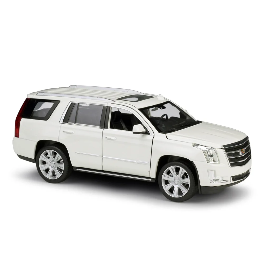 Модель литая автомобиля WELLY 1:24 из сплава, модель автомобиля 2017 Cadillac Escalade SUV, металлические автомобили, игрушки для детей, подарок,