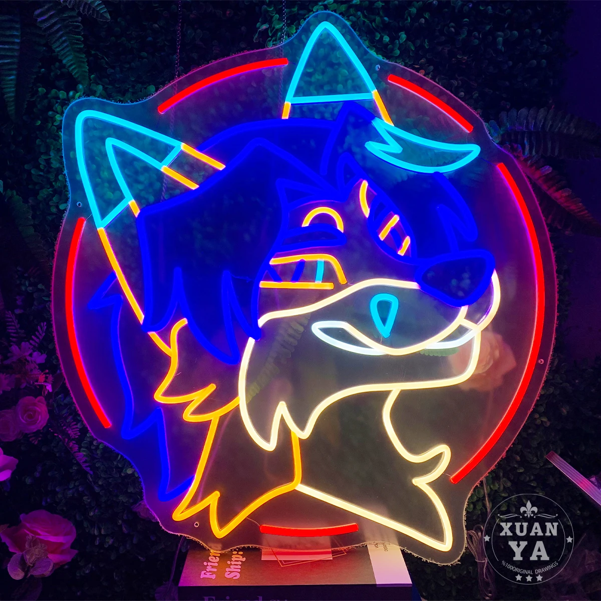 Cartoon Wolf Shape Neon custom-made for the boy's room cool decoration party festive atmosphere neon lights create atmosphere