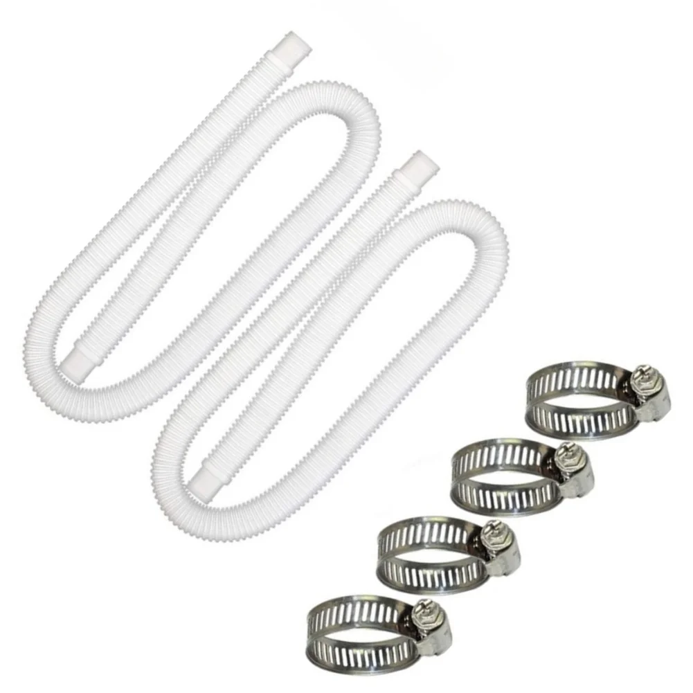 Leakproof Above Ground Pool Pump Hose Constructed from Lightweight Polyethylene with Smooth Bore and Clamp Ready Ends