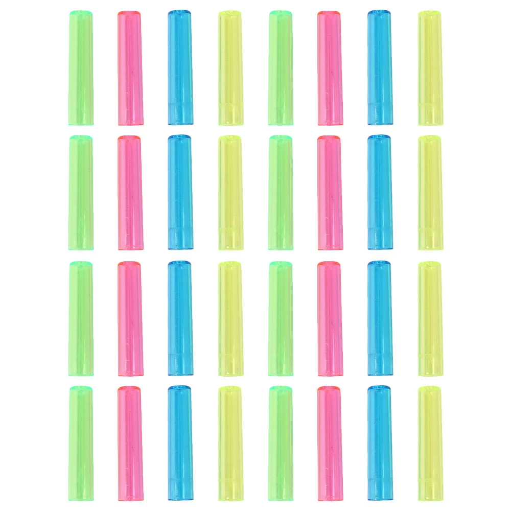 

50 Pcs Cute Pencil Case Child Color Pencils for Kids Top Erasers Plastic Colored Tip Protector