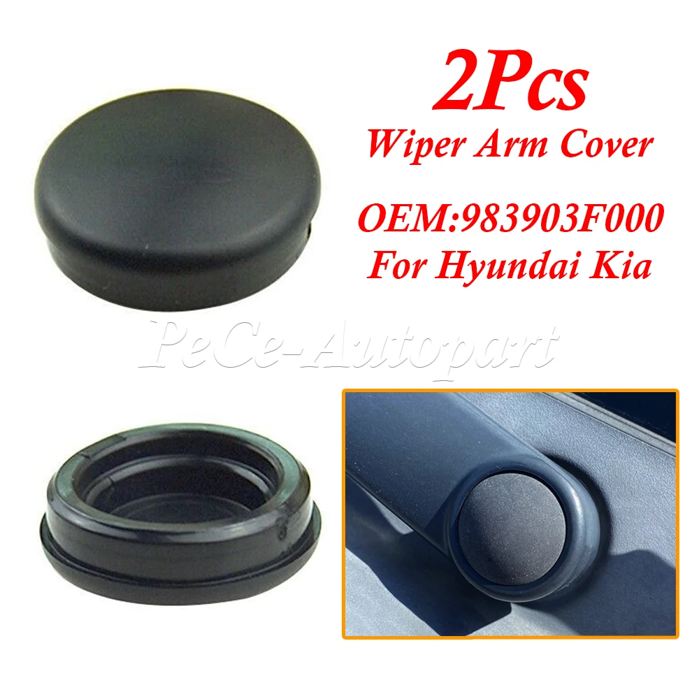 2Pcs Front Windshield Wiper Washer Arm Nut Cover Cap 983903F000 For Hyundai Accent Avante Elantra Santa Fe Sonata Verna i20 i30