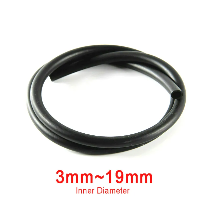 Black Smooth Nitrile Rubber Fuel Tubing Petrol Diesel Oil Line carburetor Hose Pipe 1/3Meter 3mm~19mm