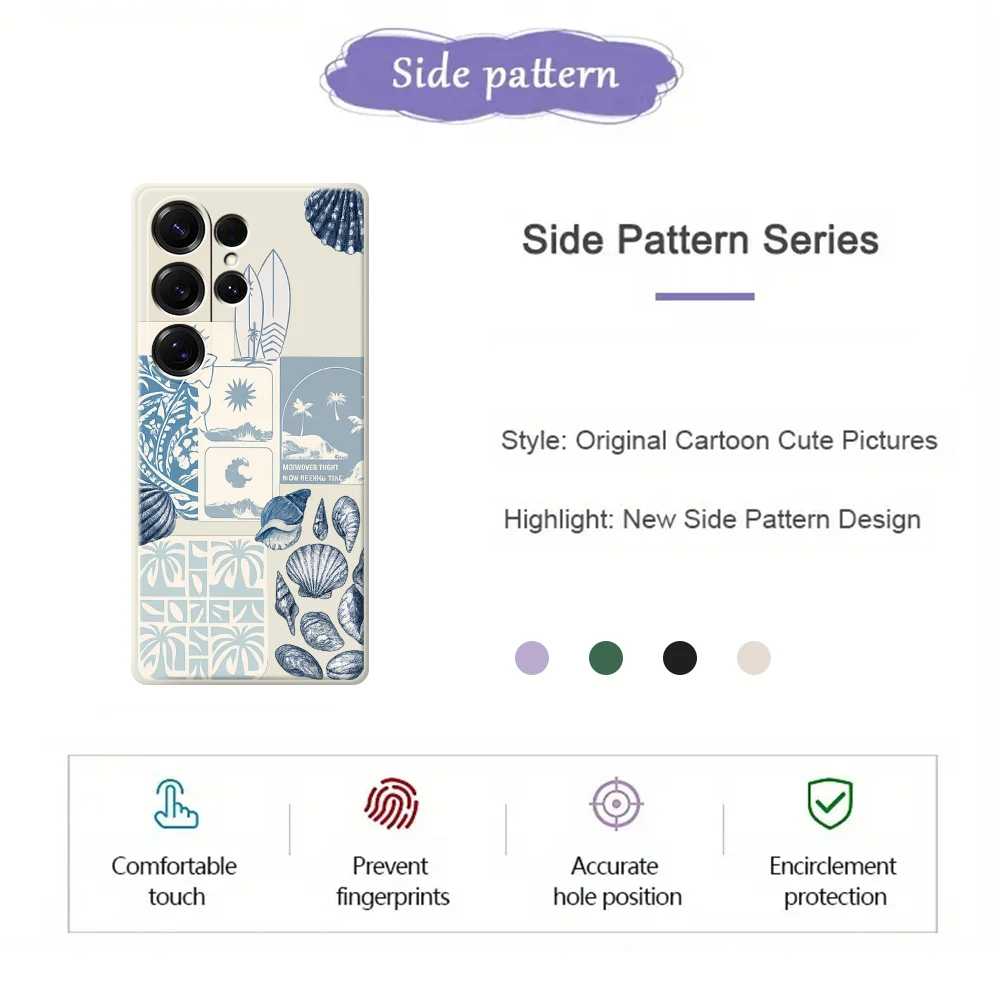 Capa de telefone móvel estilo praia para samsung galaxy a56 a32 a23 a22 5g a32 a23 4g a55 a54 a53 a52 a51 a35 a34 a31 a25 capa macia