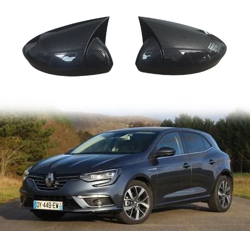 

Applied to Renault MEGAN-4 modified horn rear view mirror cover decorative pasted blackened mirror cover protective shell