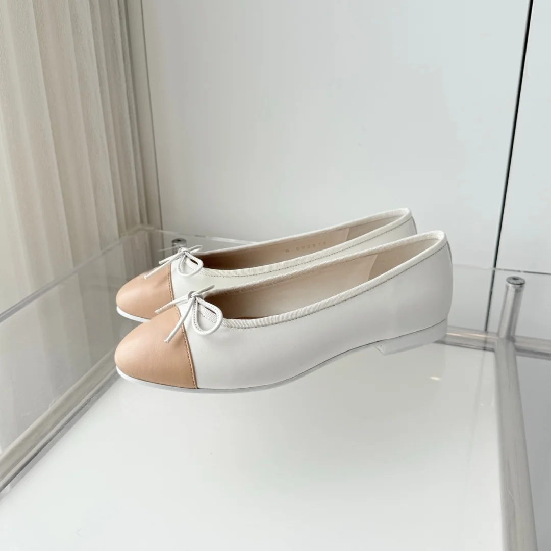 Luxury Brand Women's Ballet Flats Dance Shoes Low-heel Shoes Bow-Detail Outdoor Hiking Shoes Materials Sheepskin Minimalist view 6