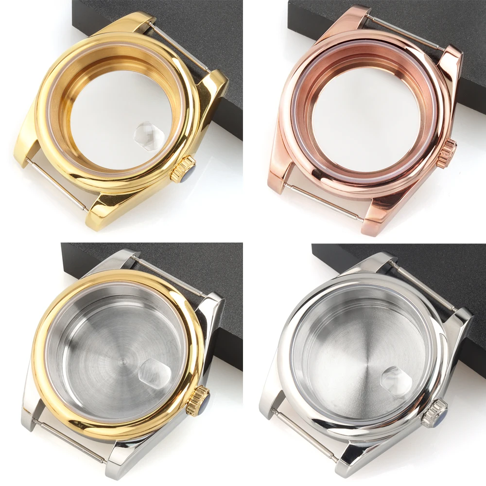 

Gold/Rose gold Case NH35 36/39mm 316L Stainless Steel fit Seiko NH35 NH36 Movement Sapphire glass Datejust Men's Watch Parts