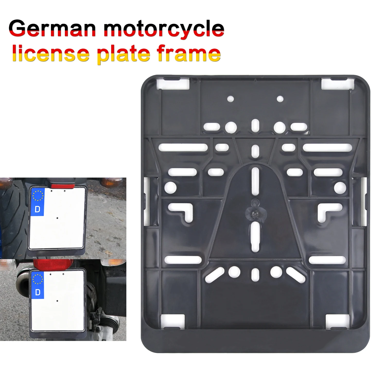 German ABS plastic motorcycle license plate frame, motorcycle license plate frame, European motorcycle license plate frame