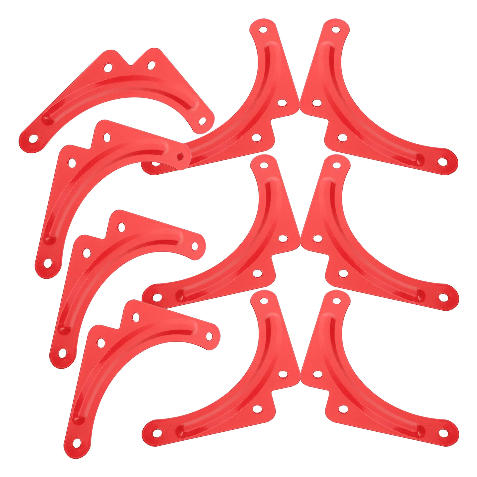 10 قطعة سبائك الألومنيوم سميكة سلم تعزيز لوحة الأحمر درجة سلم قوس الزاوية الثقيلة تحديد ورقة الدعم