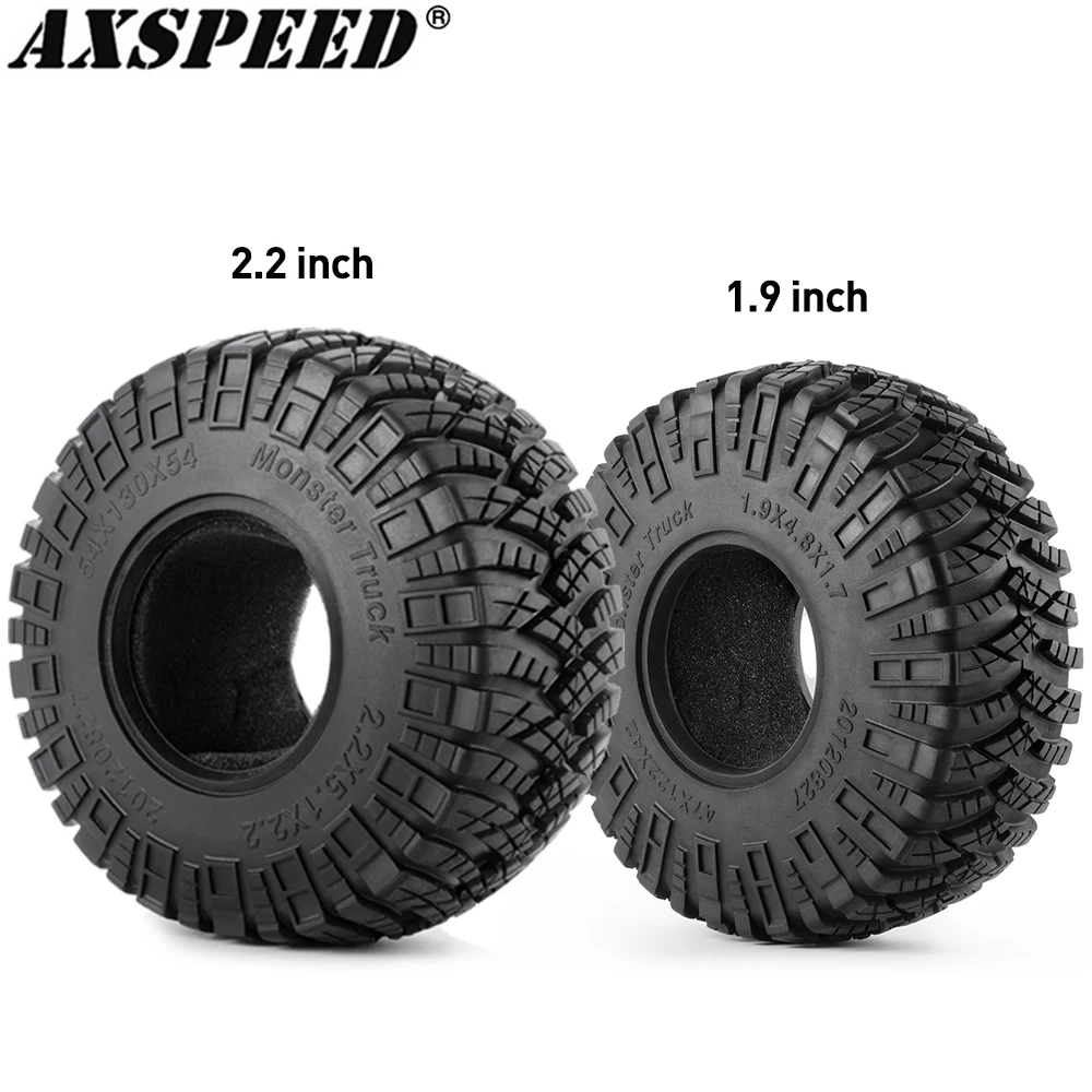 

Резиновые шины AXSPEED 1,9 2,2 дюйма, колесные шины для Axial SCX10 Wraith TRX4 TRX6 D90 1/10 RC, детали для гусеничных машин