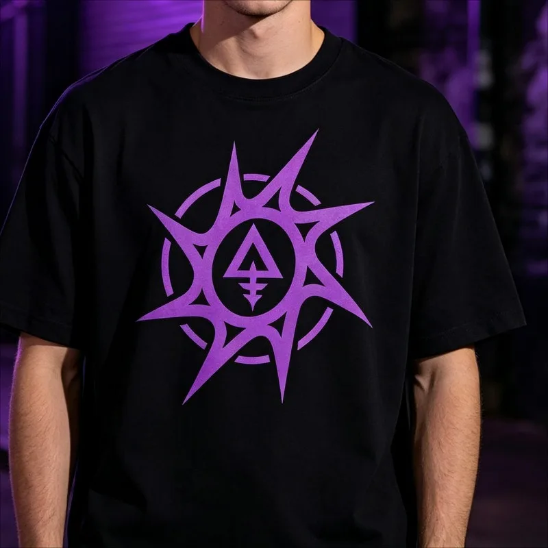 Azurewrath Inspired Forsaken Stylish Tee Unique Purple Azure Halloween Cosplay T-shirt Christmas Gift Top Men Women and Kids Tee