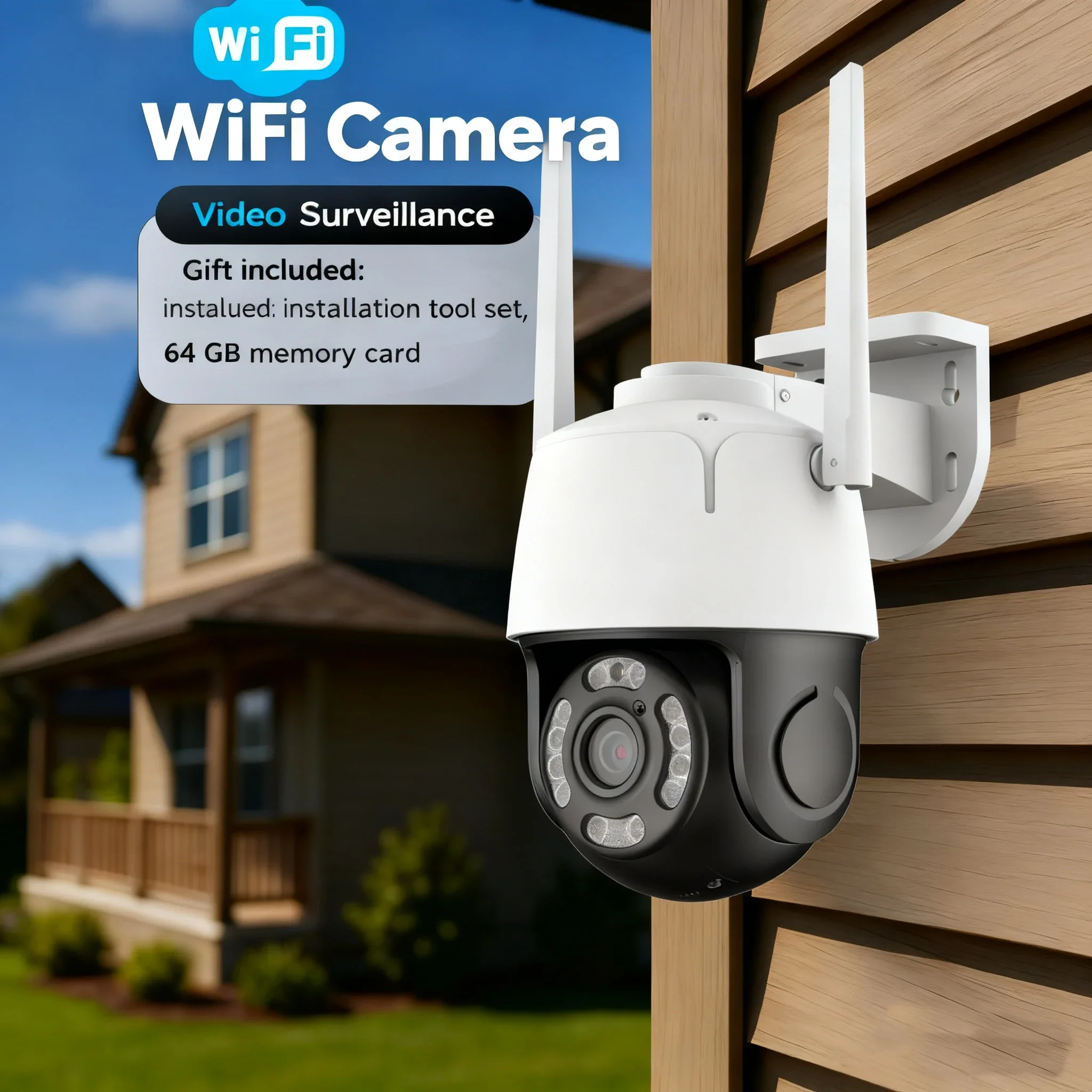 Cámara de Vigilancia IP de 5MP MLM610 |   Lente gran angular + seguimiento inteligente AI |   Sistema de vigilancia de seguridad empresarial/tienda