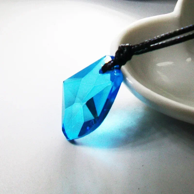 Classic Tv Series H2o Necklace Fashion Resin Moonstone Pendant Just Add Water Blue Stone Mako Mermaid Jewelry Film Gift