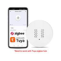Zigbee Vibration Sensor Smart Life Tuya Shock Alarm Detection Door Winow Detector Security Proection Alexa Google